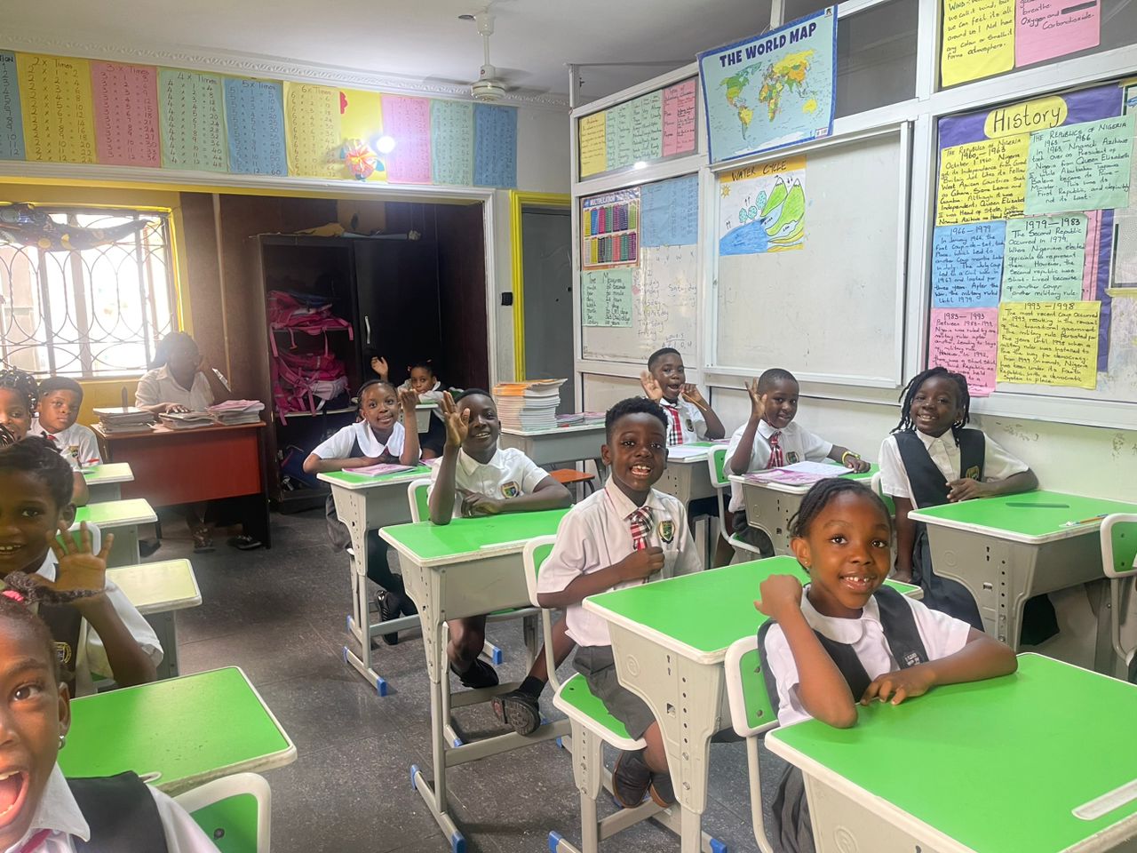 Students in art class creating projects